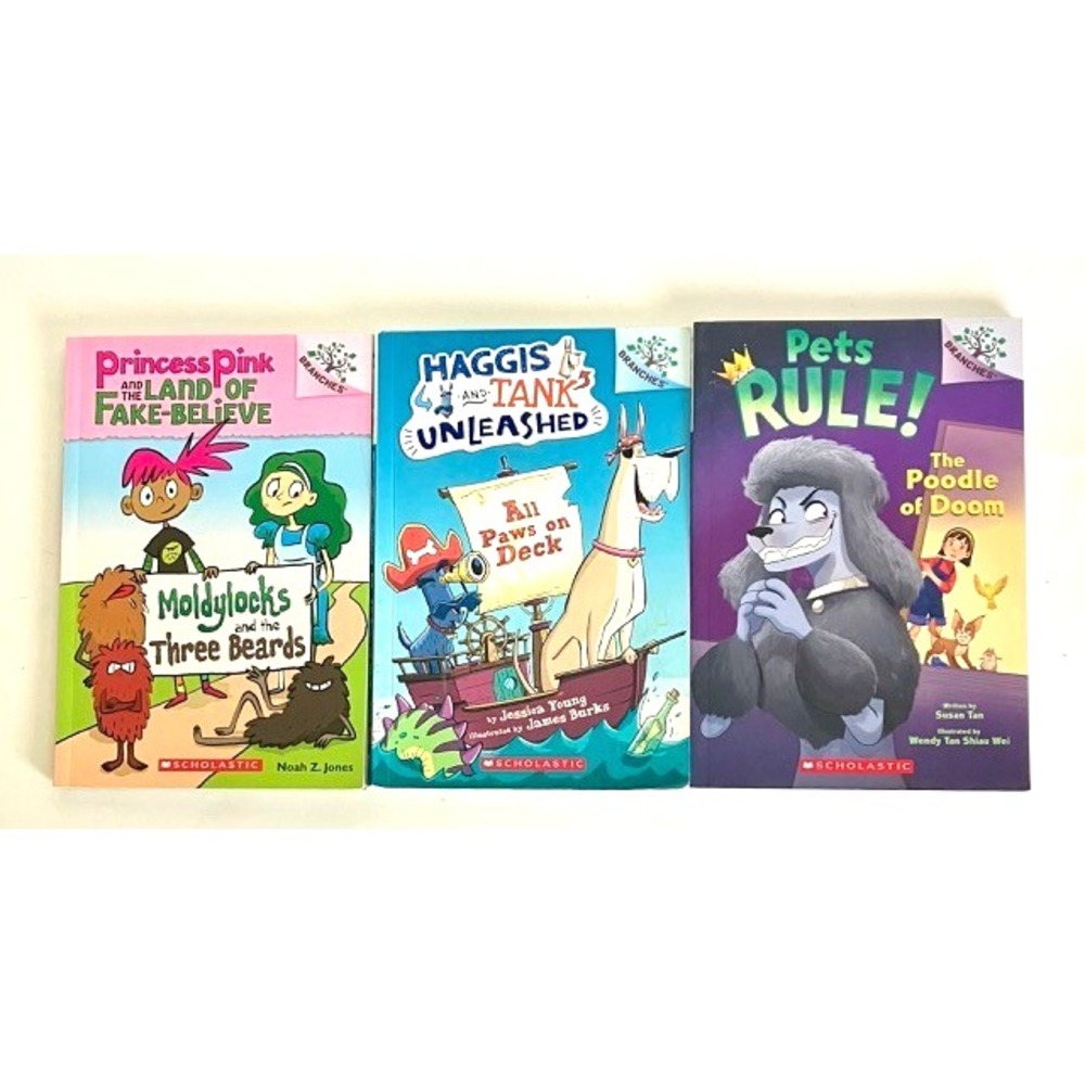BRANCHES BOOKS LOT‎ OF 3 All Paws on Deck The Poodle of Doom & Moldylocks